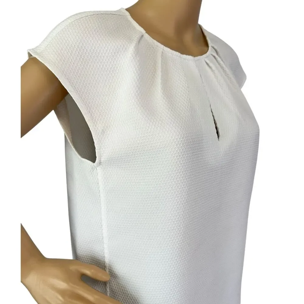J. Crew Honeycomb Cocoon Top White C3654 Size 4